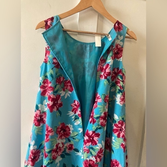 Nwt Talbots outlet size 4 sleeveless shift dress bright floral lined - Picture 7 of 9
